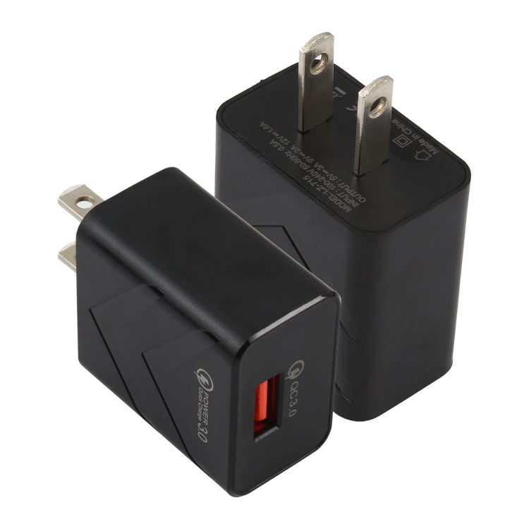 LZ-715 18W QC3.0 USB單埠快速旅行充電器，美國插頭，美國插頭