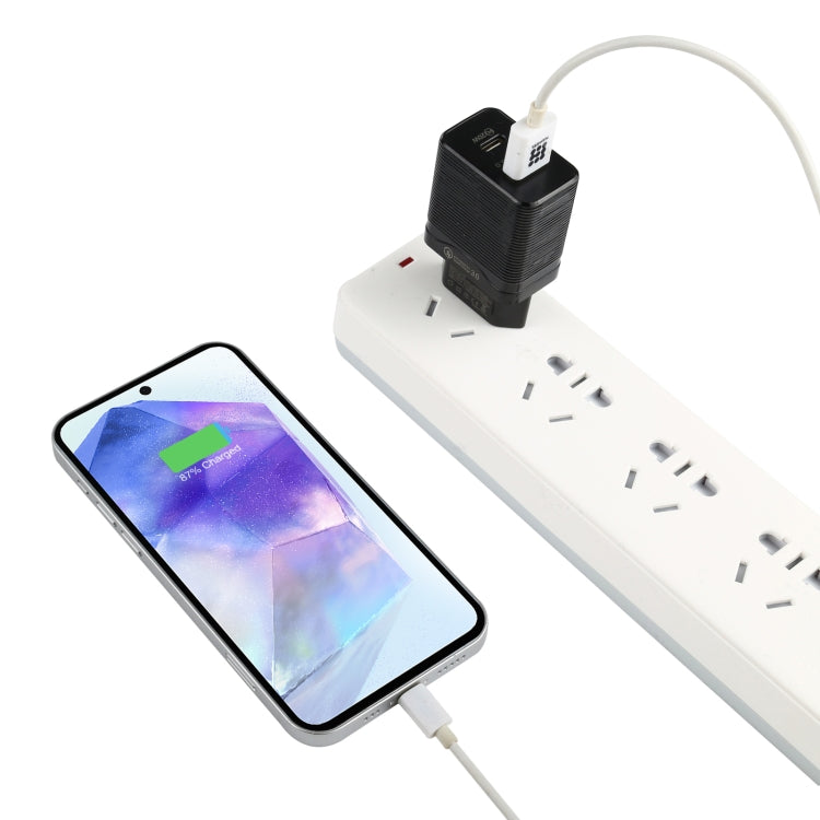 LZ-728 QC 3.0 USB + PD 20W USB-C / Type-C 快速旅行充電器，歐洲插頭，歐洲插頭