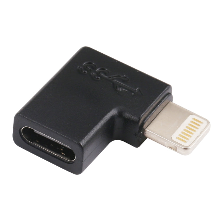 8 Pin 公頭轉 USB-C / Type-C 母頭彎頭充電轉接器，8 Pin 公頭轉 USB-C / Type-C 母頭
