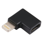 8 Pin 公頭轉 USB-C / Type-C 母頭彎頭充電轉接器，8 Pin 公頭轉 USB-C / Type-C 母頭