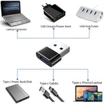 2 片 USB-C / Type-C 母轉 USB 2.0 公 轉接器，支援充電與資料傳輸