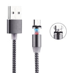 360 度旋轉 1 米編織風格 Micro USB 至 USB 2.0 強力磁吸充電線帶 LED 指示燈