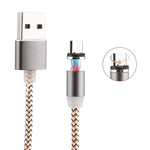 360 度旋轉 1 米編織風格 Micro USB 至 USB 2.0 強力磁吸充電線帶 LED 指示燈