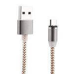 360 度旋轉 1 米編織風格 Micro USB 至 USB 2.0 強力磁吸充電線帶 LED 指示燈