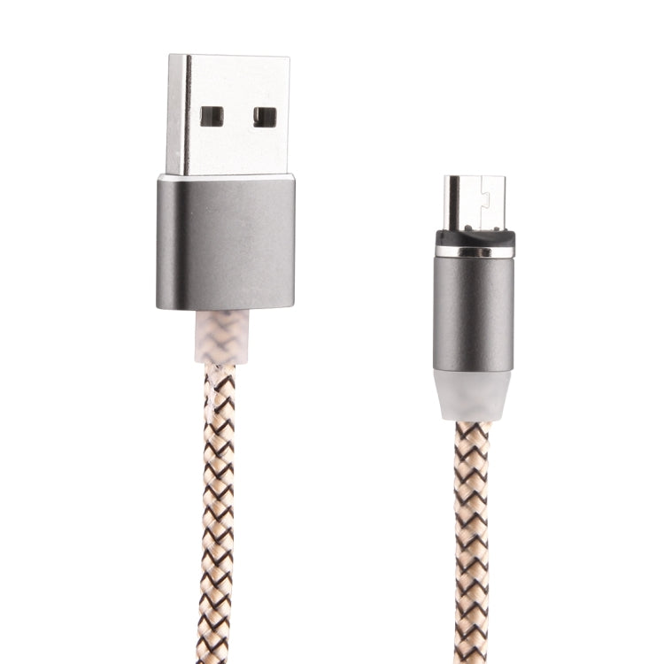 360 度旋轉 1 米編織風格 Micro USB 至 USB 2.0 強力磁吸充電線帶 LED 指示燈