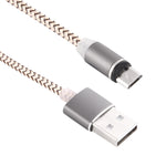 360 度旋轉 1 米編織風格 Micro USB 至 USB 2.0 強力磁吸充電線帶 LED 指示燈
