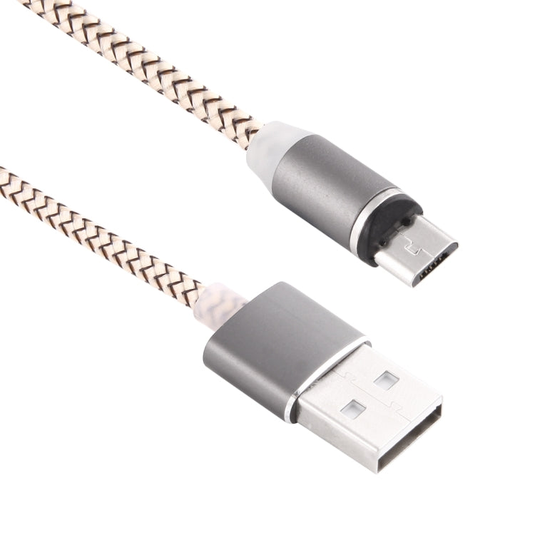 360 度旋轉 1 米編織風格 Micro USB 至 USB 2.0 強力磁吸充電線帶 LED 指示燈