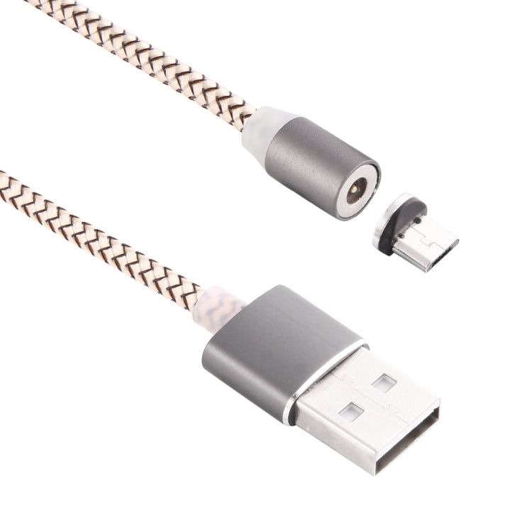 360 度旋轉 1 米編織風格 Micro USB 至 USB 2.0 強力磁吸充電線帶 LED 指示燈