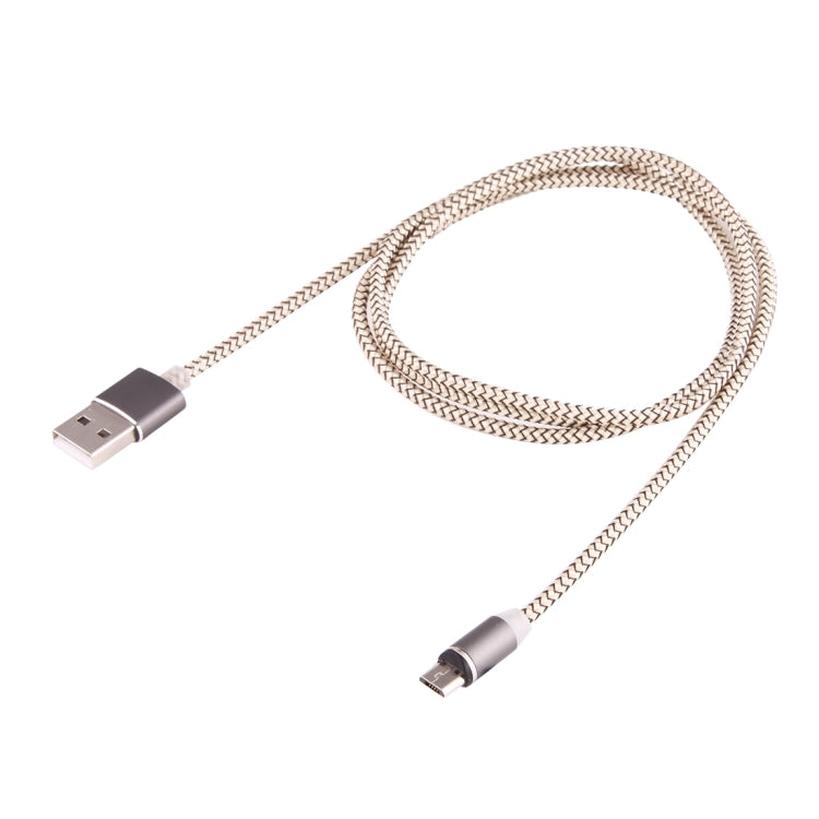 360 度旋轉 1 米編織風格 Micro USB 至 USB 2.0 強力磁吸充電線帶 LED 指示燈