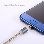 360 度旋轉 1 米編織風格 Micro USB 至 USB 2.0 強力磁吸充電線帶 LED 指示燈