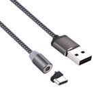 360 度旋轉 1 米編織風格 USB-C / Type-C 至 USB 2.0 強力磁吸充電線帶 LED 指示燈