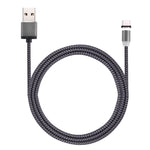 360 度旋轉 1 米編織風格 USB-C / Type-C 至 USB 2.0 強力磁吸充電線帶 LED 指示燈