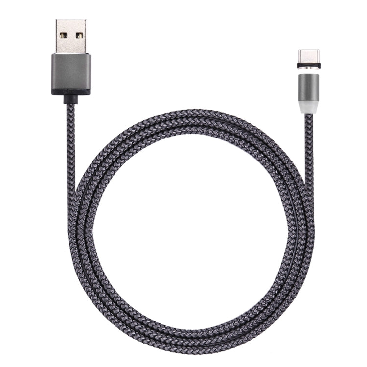 360 度旋轉 1 米編織風格 USB-C / Type-C 至 USB 2.0 強力磁吸充電線帶 LED 指示燈
