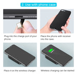 5V 800mA Qi 標準無線充電接收器，帶 USB-C / Type-C 接口，適用於 Type-C 手機