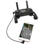 30cm Micro USB轉USB-C / Type-C轉換數據線連接器，適用DJI MAVIC PRO & SPARK遙控器、智能手機、平板，Micro USB轉USB-C / Type-C