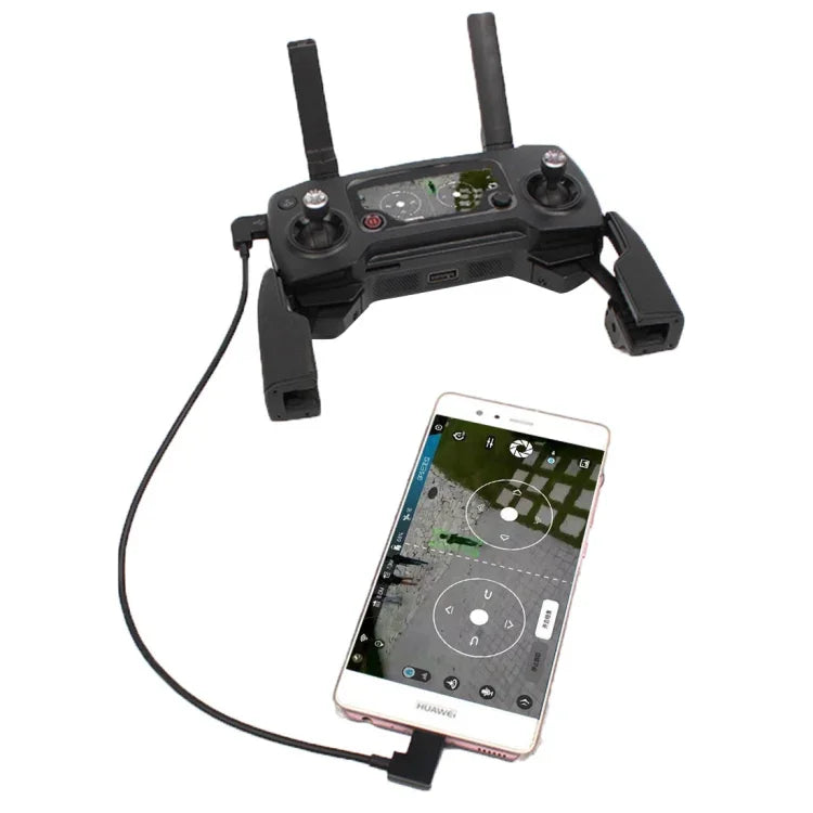 30cm Micro USB轉USB-C / Type-C轉換數據線連接器，適用DJI MAVIC PRO & SPARK遙控器、智能手機、平板，Micro USB轉USB-C / Type-C