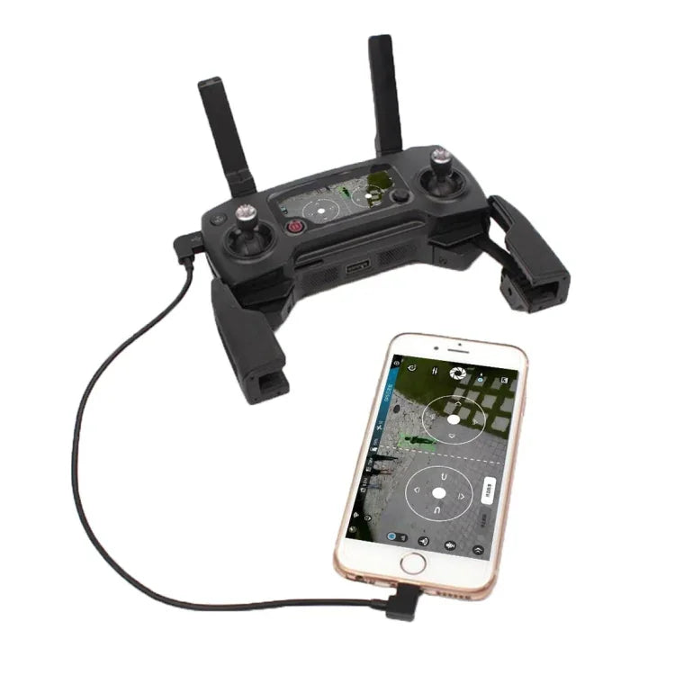 30cm Micro USB轉8針轉換數據線連接器，適用DJI MAVIC PRO & SPARK & Mavic 2 Pro & Mavic 2 Zoom遙控器、iPhone、iPad，Micro USB轉8針