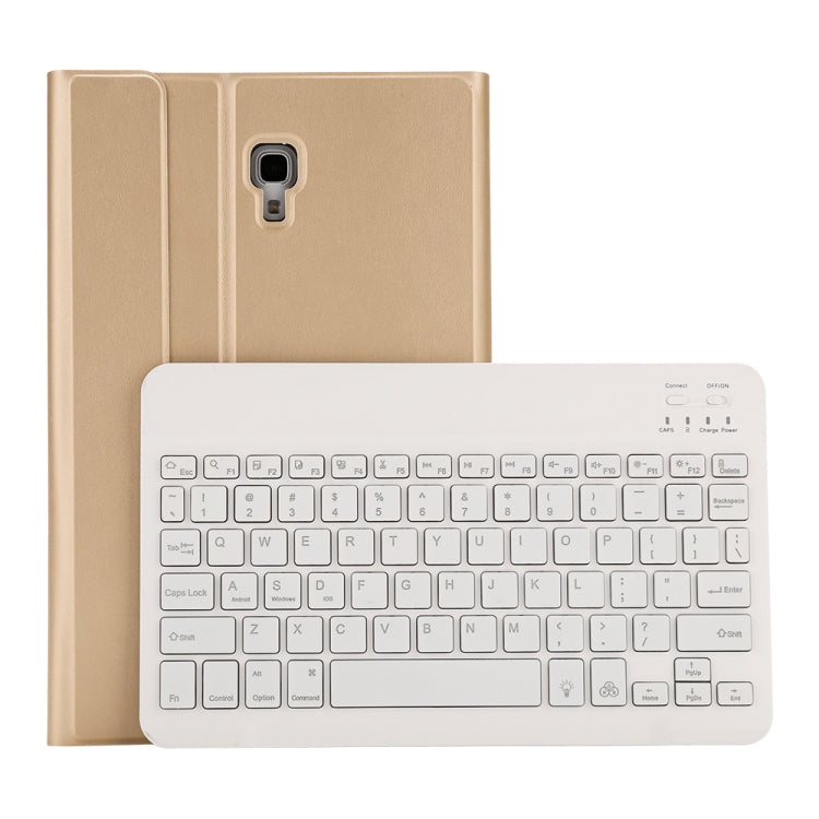 ST590S Bluetooth 3.0 Fine Wool Texture PU Leather ABS Detachable Seven-color Backlight Bluetooth Keyboard Leather Tablet Case for Samsung Galaxy Tab A 10.5 inch T590 / T595, with Pen Slot & Holder