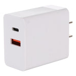 24W PD + QC3.0快速充電器電源適配器，美規插頭，24W美規插頭
