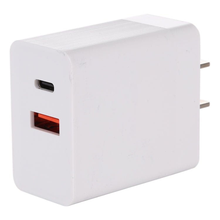 24W PD + QC3.0快速充電器電源適配器，美規插頭，24W美規插頭