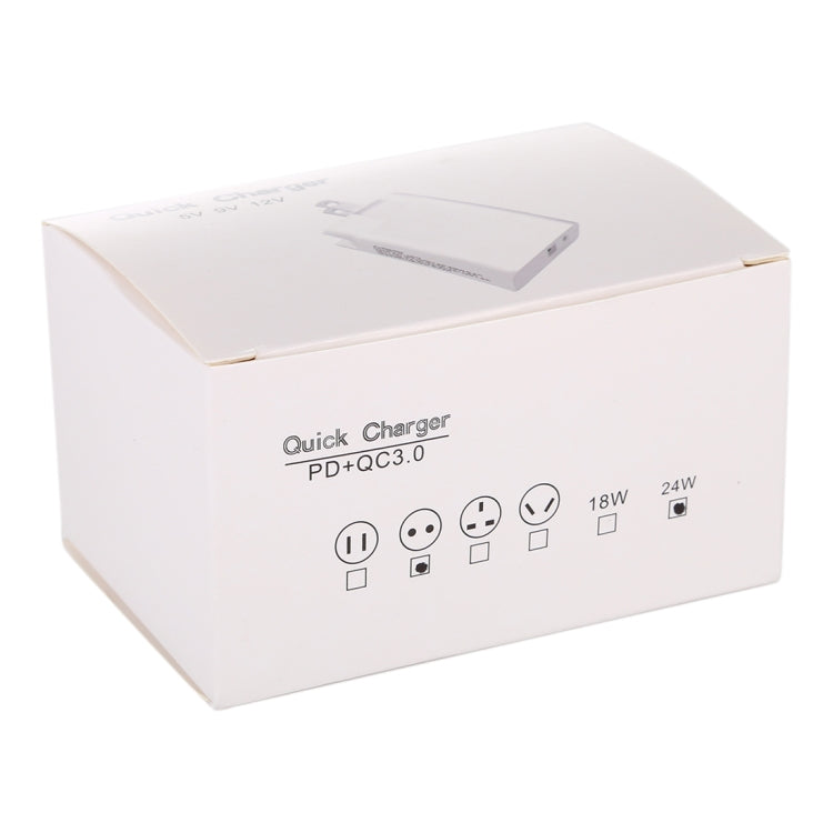 24W PD + QC3.0 快充電源轉接插頭 EU 插頭，24W EU 插頭