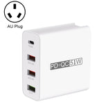 WLX-A6 四埠快速充電 USB 旅行充電器電源適配器，澳規插頭