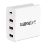 WLX-A6 四埠快速充電 USB 旅行充電器電源適配器，澳規插頭