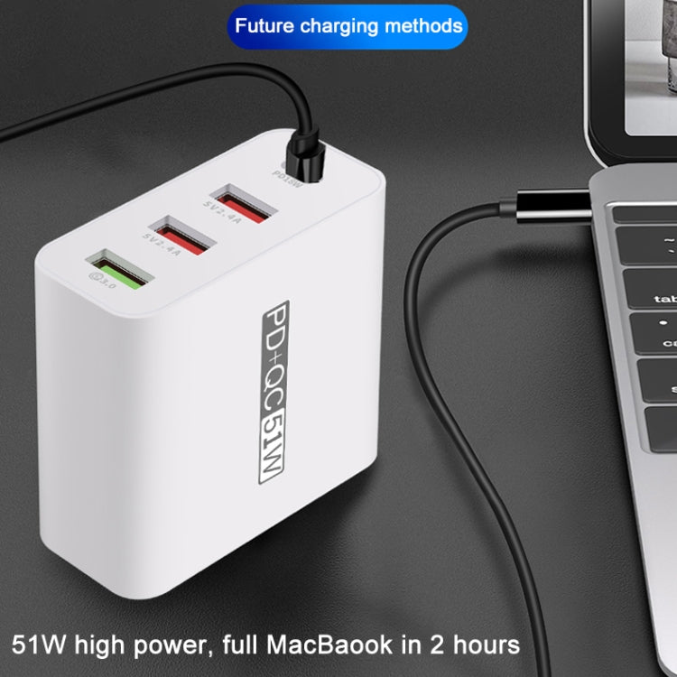 WLX-A6 四埠快速充電 USB 旅行充電器電源適配器，澳規插頭