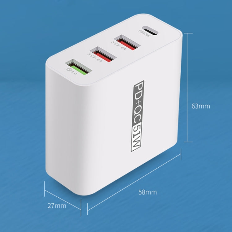 WLX-A6 四埠快速充電 USB 旅行充電器電源適配器，澳規插頭