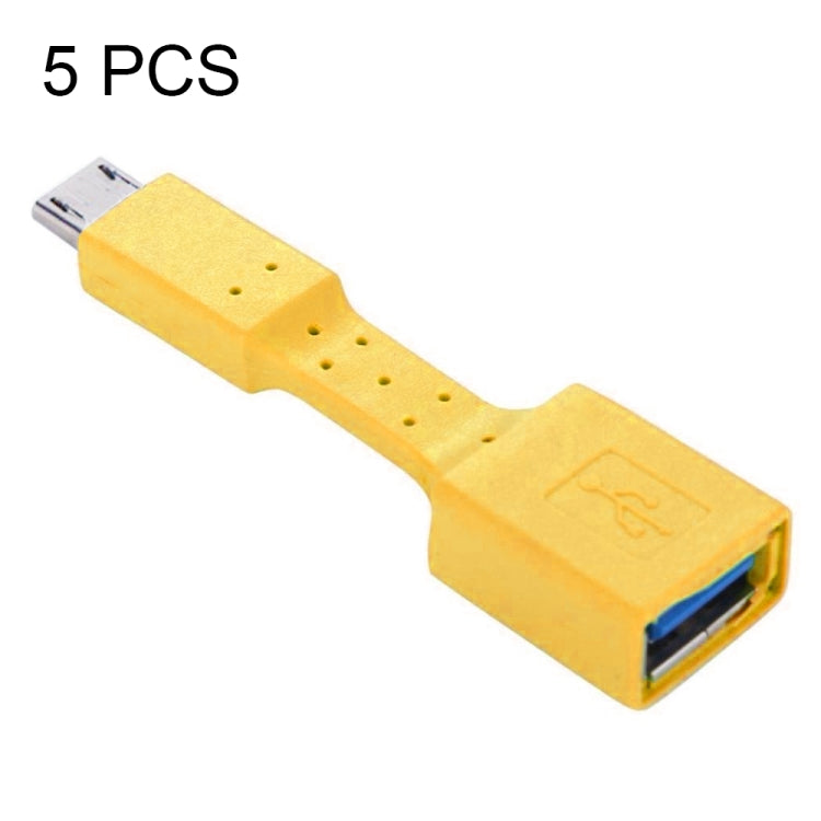 5 個 Micro USB 公頭轉 USB 3.0 母頭 OTG 轉接器，Micro USB 轉 USB 3.0
