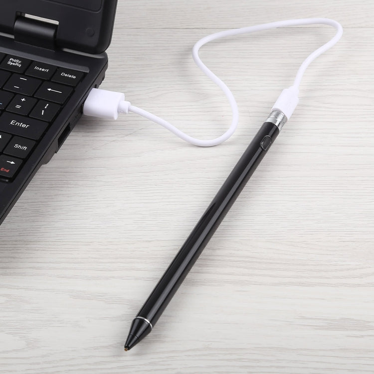 長款通用可充電電容式觸控筆，配備 2.3mm 超細金屬筆尖，適用於 iPhone、iPad、Samsung 及其他電容式觸控螢幕智慧型手機或平板電腦