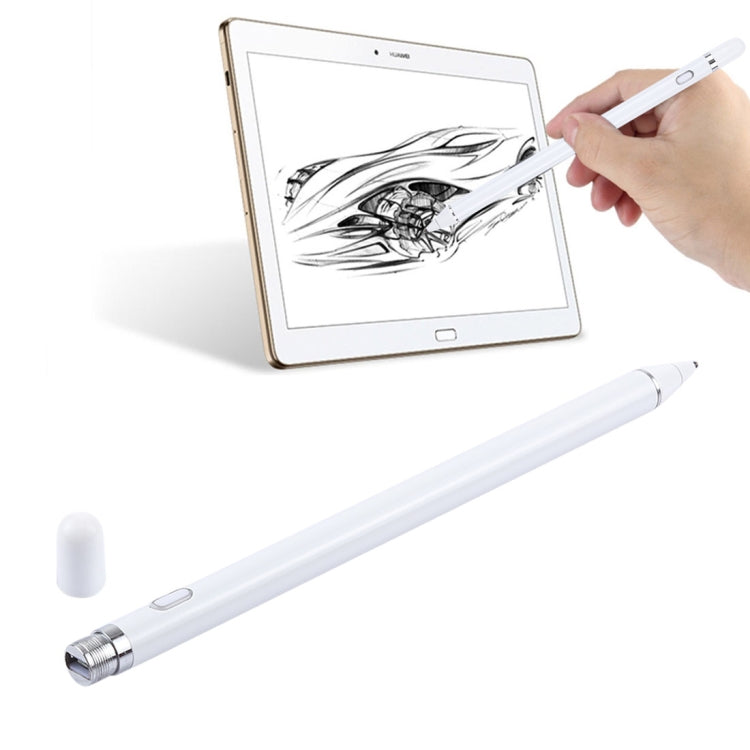 長款通用可充電電容式觸控筆，配備 2.3mm 超細金屬筆尖，適用於 iPhone、iPad、Samsung 及其他電容式觸控螢幕智慧型手機或平板電腦