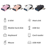 USB 3.0 母頭轉 USB-C / Type-C 公頭 + Micro USB 公頭多功能 OTG 轉接器，附掛繩孔