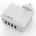 LDNIO A4403 4.4A 4 x USB Ports Smart Travel Charger, EU Plug, SAS5293AU, SAS5293EU, SAS5293UK, SAS5293US