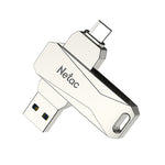 Netac U782C 128GB USB-C / Type-C + USB 3.0 360度旋轉鋅合金隨身碟OTG U盤，128GB