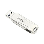Netac U782C 128GB USB-C / Type-C + USB 3.0 360度旋轉鋅合金隨身碟OTG U盤，128GB