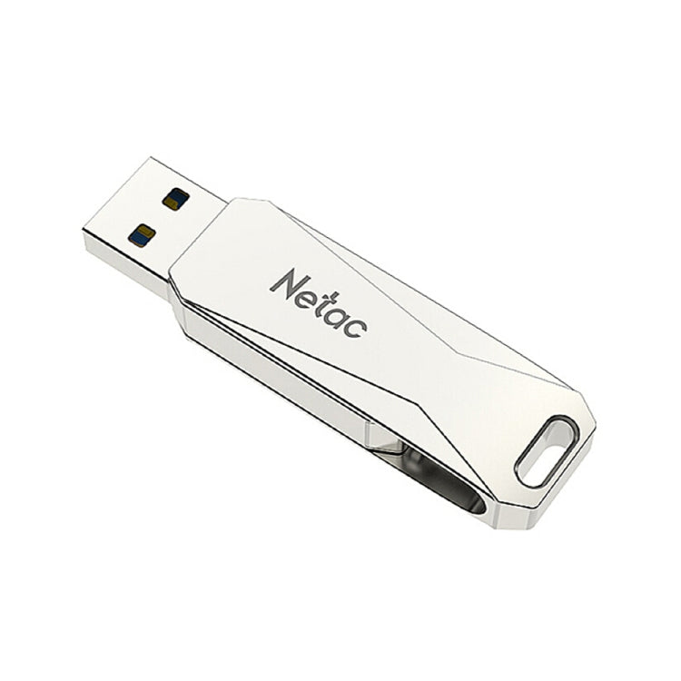 Netac U782C 128GB USB-C / Type-C + USB 3.0 360度旋轉鋅合金隨身碟OTG U盤，128GB
