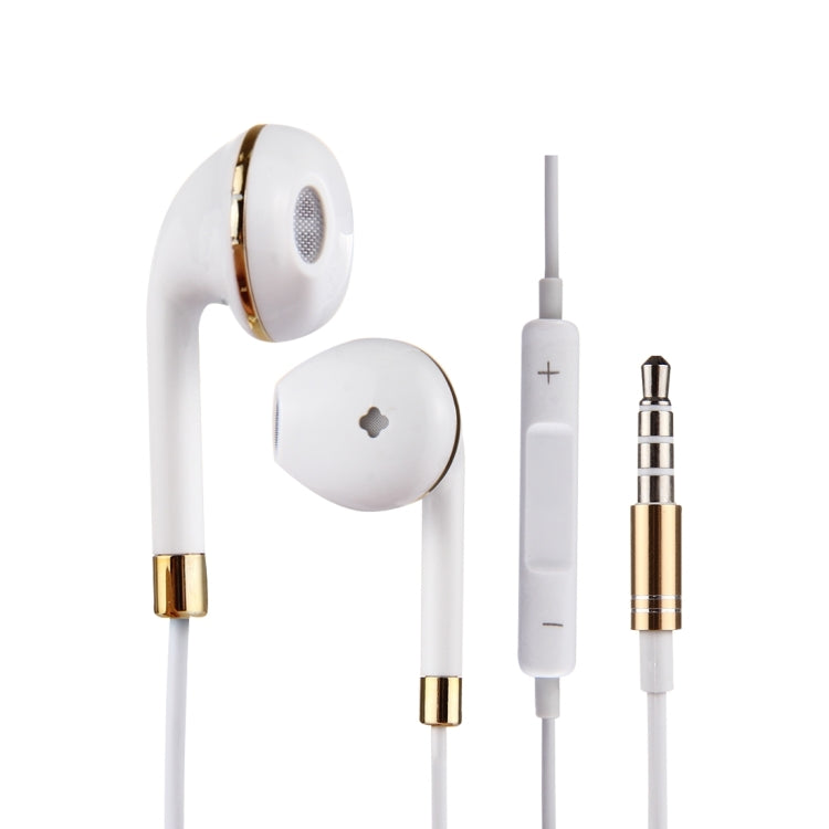 白色線體 3.5mm 入耳式耳機，帶線控與麥克風