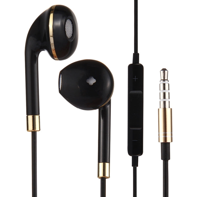 黑色線體 3.5mm 入耳式耳機，帶線控與麥克風，適用於 iPhone、Galaxy、華為、小米、LG、HTC 及其他智慧型手機