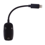 8 Pin 轉 8 Pin 充電接口 + 8 Pin 耳機接口 + 3.5mm 音頻接口耳機轉接器，銀色、黑色、粉色、金色、紅色