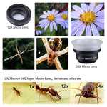 APEXEL APL-24X-H 2合1通用外接12X及24X微距手機鏡頭，附鏡頭遮光罩