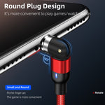 2m 2A Output USB to USB-C / Type-C Nylon Braided Rotate Magnetic Charging Cable, 2m Type-C