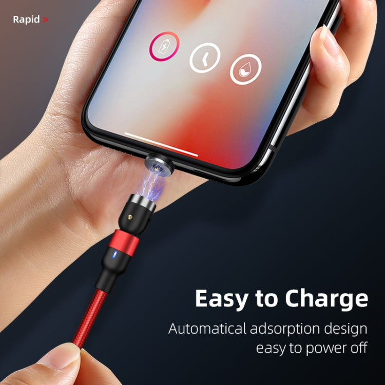 1m 2A 輸出 USB 轉 USB-C / Type-C 尼龍編織旋轉磁吸充電線，1m Type-C