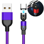 1m 2A 輸出 USB 轉 USB-C / Type-C 尼龍編織旋轉磁吸充電線，1m Type-C