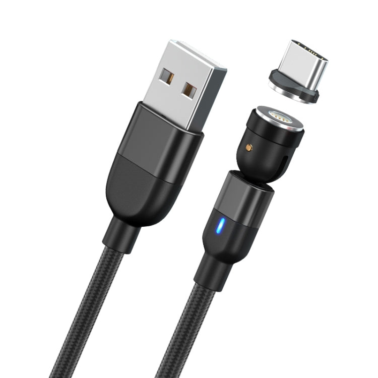 1m 3A 輸出 USB 轉 USB-C / Type-C 540 度旋轉磁吸數據同步充電線，1m Type-C