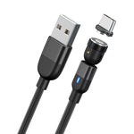 2m 3A 輸出 USB 轉 USB-C / Type-C 540 度旋轉磁吸數據同步充電線，2m Type-C