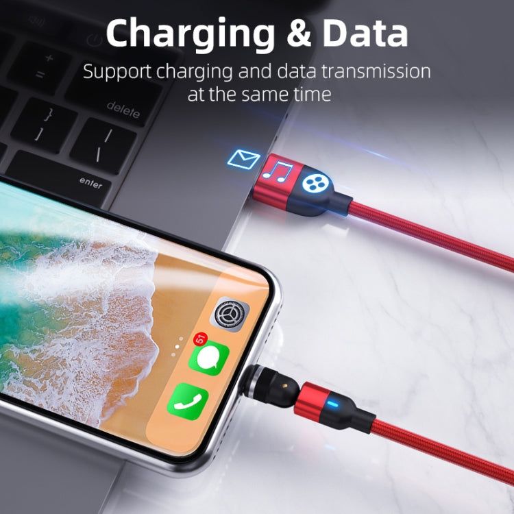 2m 3A 輸出 USB 轉 USB-C / Type-C 540 度旋轉磁吸數據同步充電線，2m Type-C