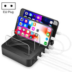 45W PD USB-C / Type-C + 18W PD USB-C / Type-C + 18W QC 3.0 USB + USB 埠智慧充電器，附可拆卸邊框，歐規插頭，016PD 歐規插頭