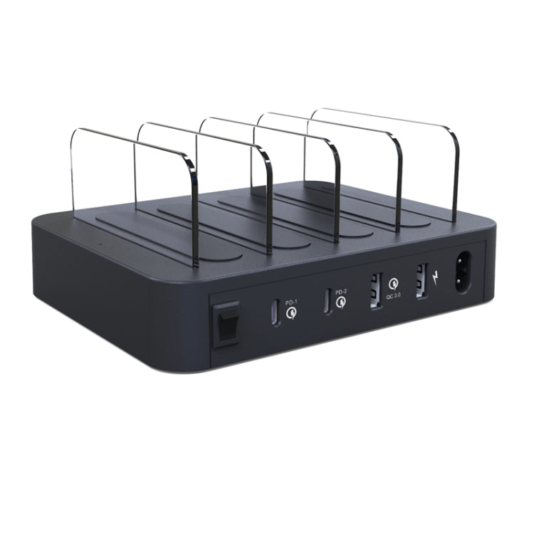45W PD USB-C / Type-C + 18W PD USB-C / Type-C + 18W QC 3.0 USB + USB 埠智慧充電器，附可拆卸邊框，歐規插頭，016PD 歐規插頭