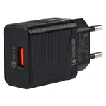 LZ-728 2合1 18W QC 3.0 USB介面旅行充電器 + USB轉USB-C / Type-C數據線套裝，歐洲插頭，線長1米，附USB-C / Type-C線